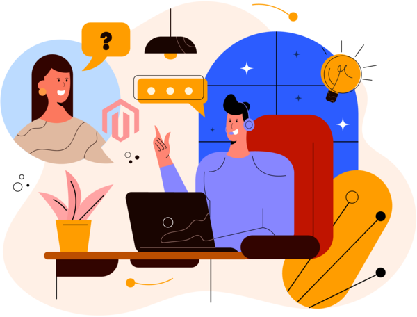 Expert Magento consultation illustration