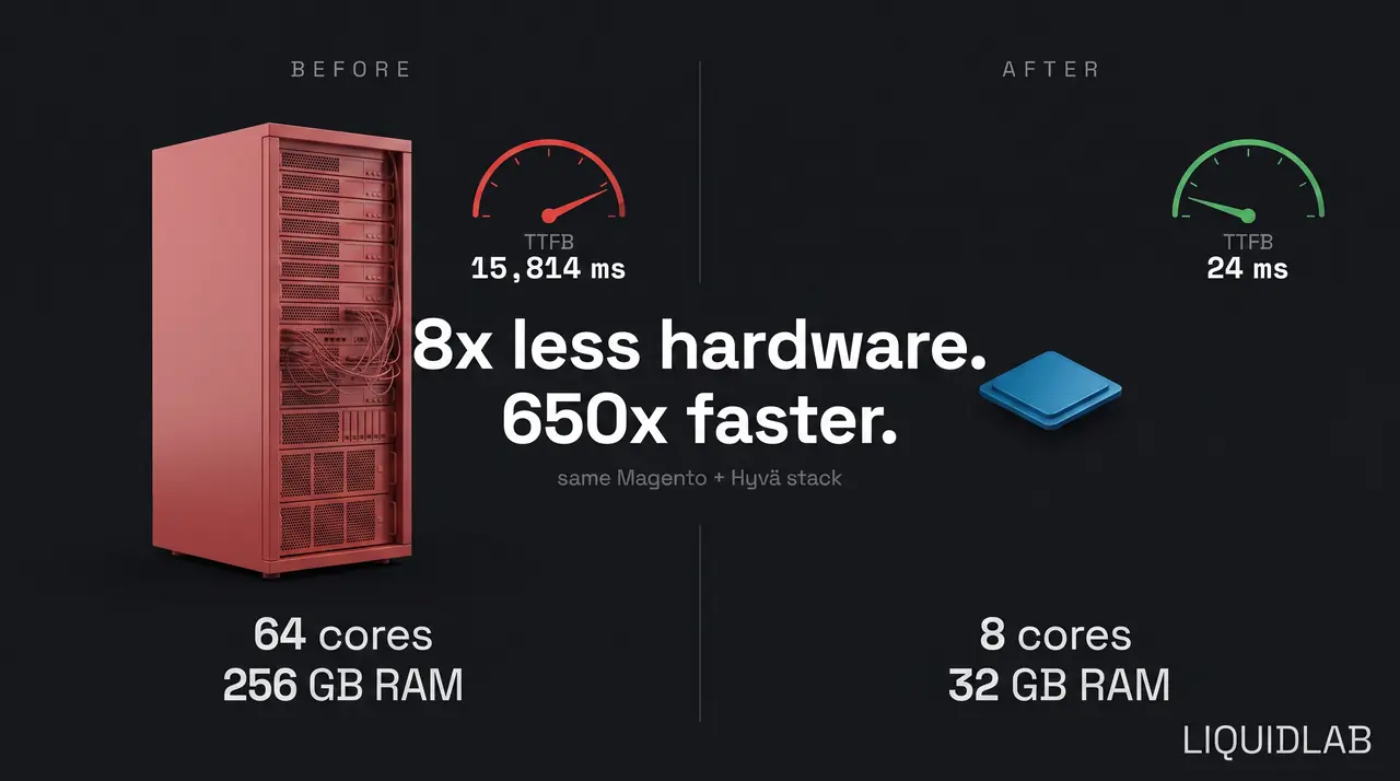Accelerate, on eight times less hardware