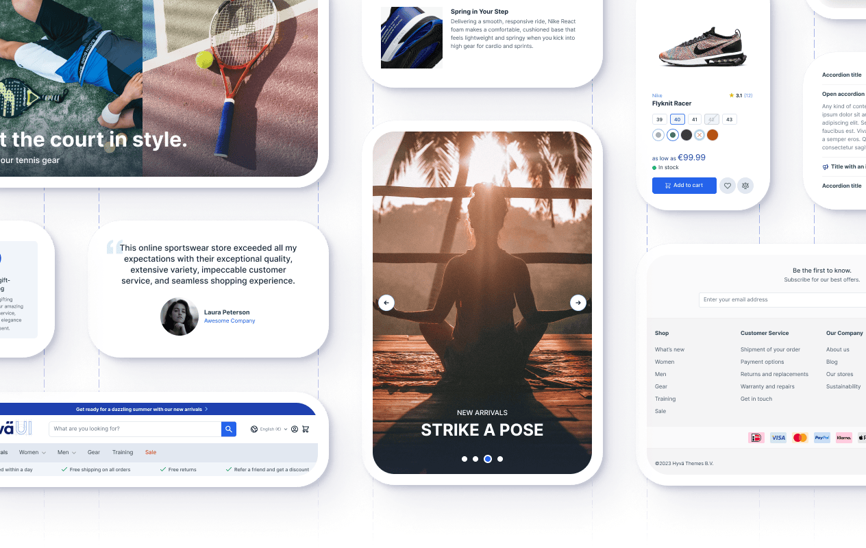 Hyvä UI component collage